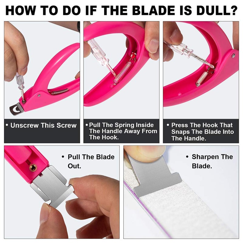 GA&EN Pink Adjustable Artificial Acrylic Fake Nail False Nail Tip Clipper Cutter Trimmer Manicure Pedicure Sharp Blade Clip Tool For Salon Home Nail Art Beauty Design DIY - Image 4